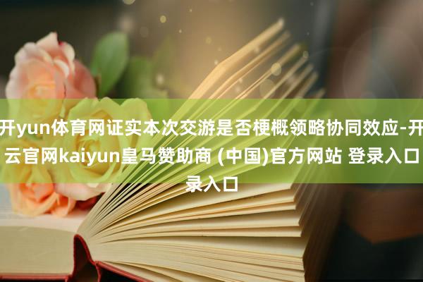 开yun体育网证实本次交游是否梗概领略协同效应-开云官网kaiyun皇马赞助商 (中国)官方网站 登录入口