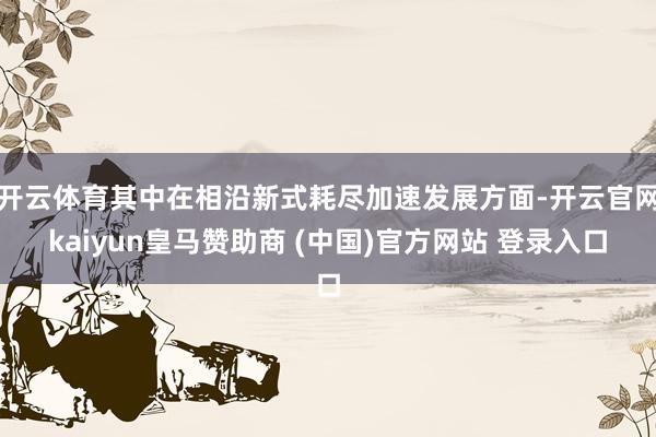 开云体育其中在相沿新式耗尽加速发展方面-开云官网kaiyun皇马赞助商 (中国)官方网站 登录入口